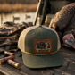 Shallow Water Stalkers Turkey Leather Patch Rope Trucker Hat Olive Green/Tan