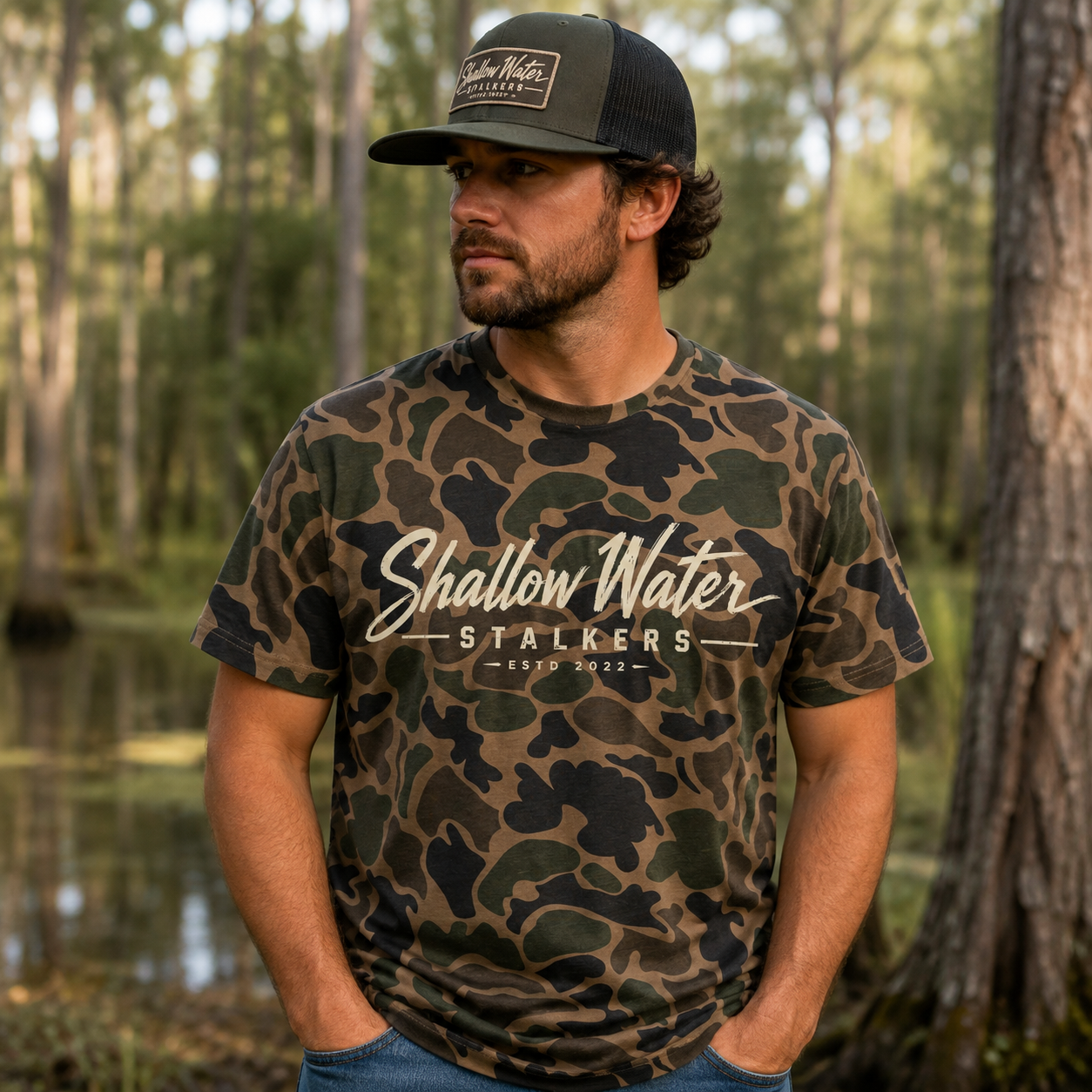 Shallow Water Stalkers Classic Duck Camo Tee