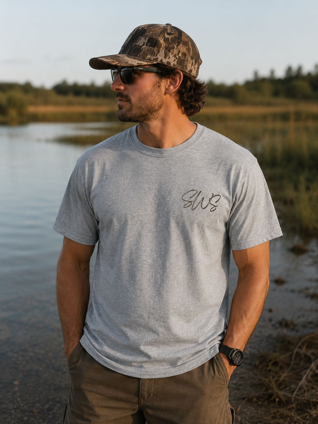 Duck Camo Logo Tee / Shallow Water Stalkers
