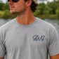 American Flag Bass Tee | Heather Gray | Shallow Water Stalkers