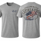 American Flag Bass Tee | Heather Gray | Shallow Water Stalkers