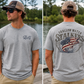 American Flag Bass Tee | Heather Gray | Shallow Water Stalkers