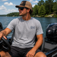 American Flag Bass Tee | Heather Gray | Shallow Water Stalkers