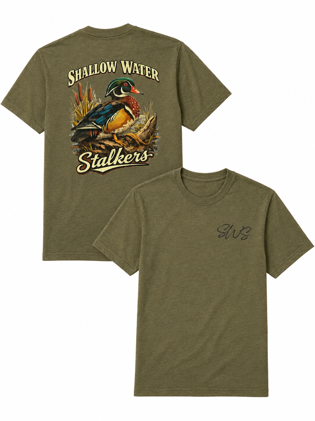 Wood Duck Hunting T-Shirt – Unisex Military Green
