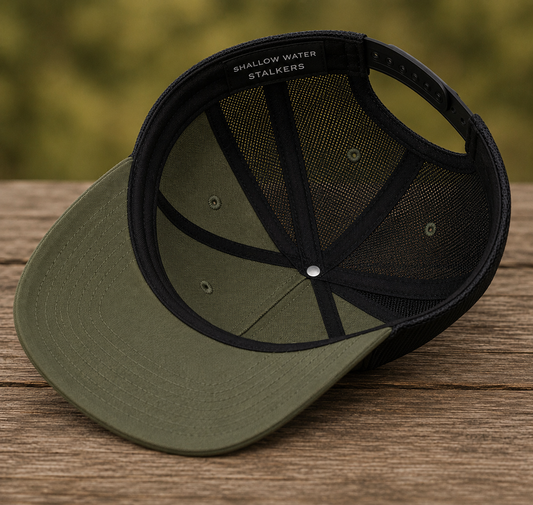 Shallow Water Stalkers Mid-Pro Trucker Hat – Loden Green / Black (Pre-Order)