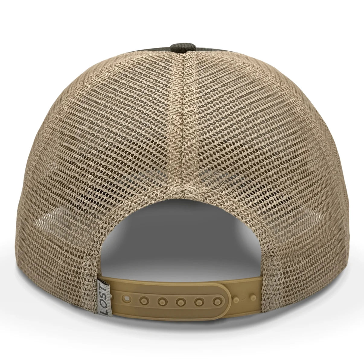 Shallow Water Stalkers Turkey Leather Patch Rope Trucker Hat Olive Green/Tan