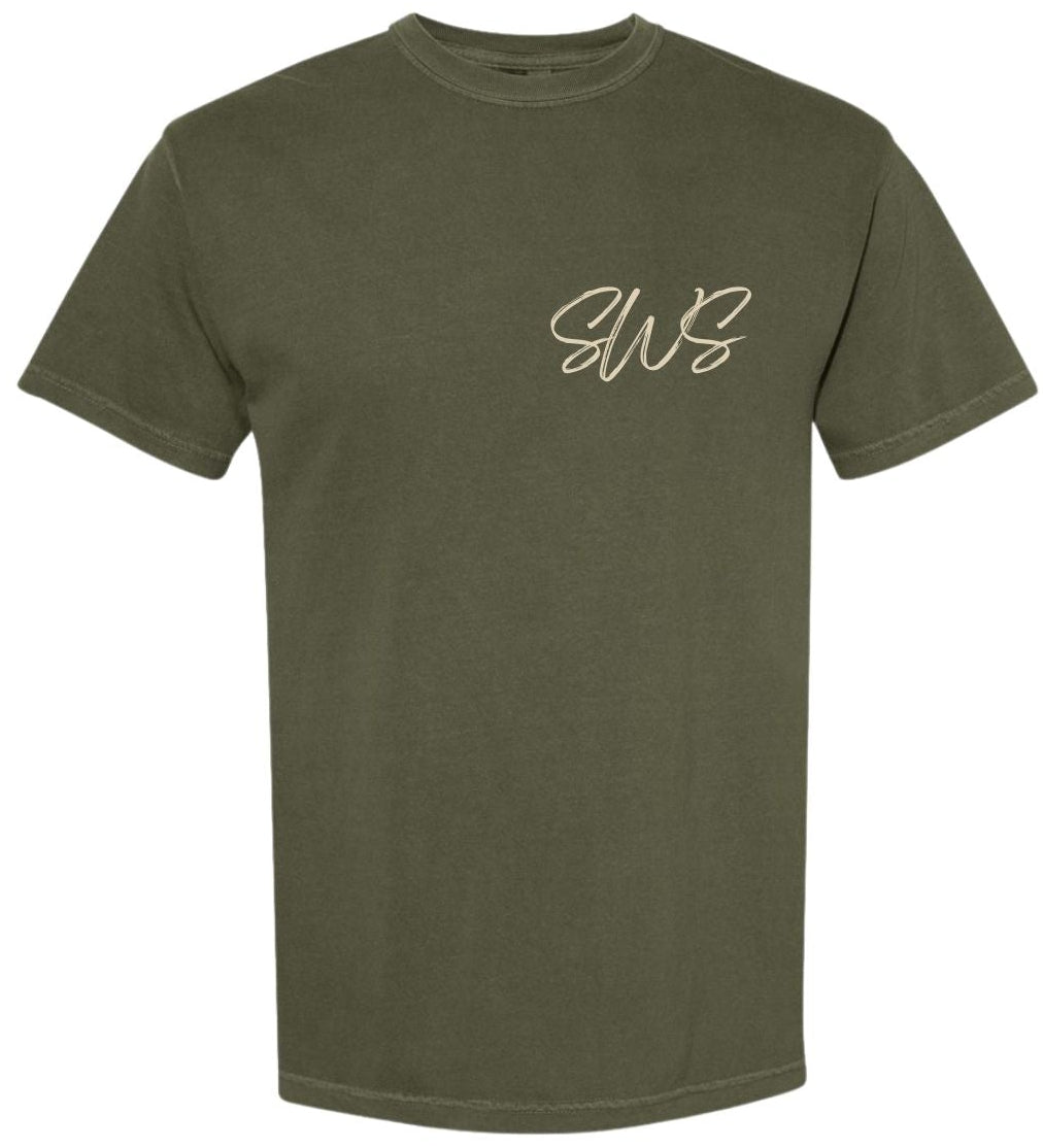 Shallow Water Stalkers Deer & Duck Sage Heavyweight T-Shirt – 1717