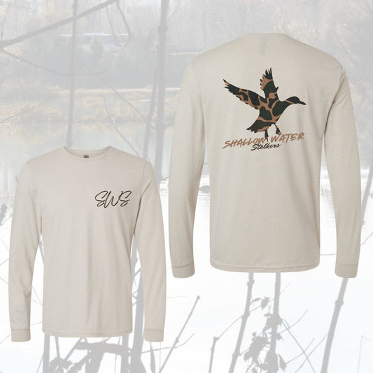 Camo Flying Mallard Long Sleeve Tee