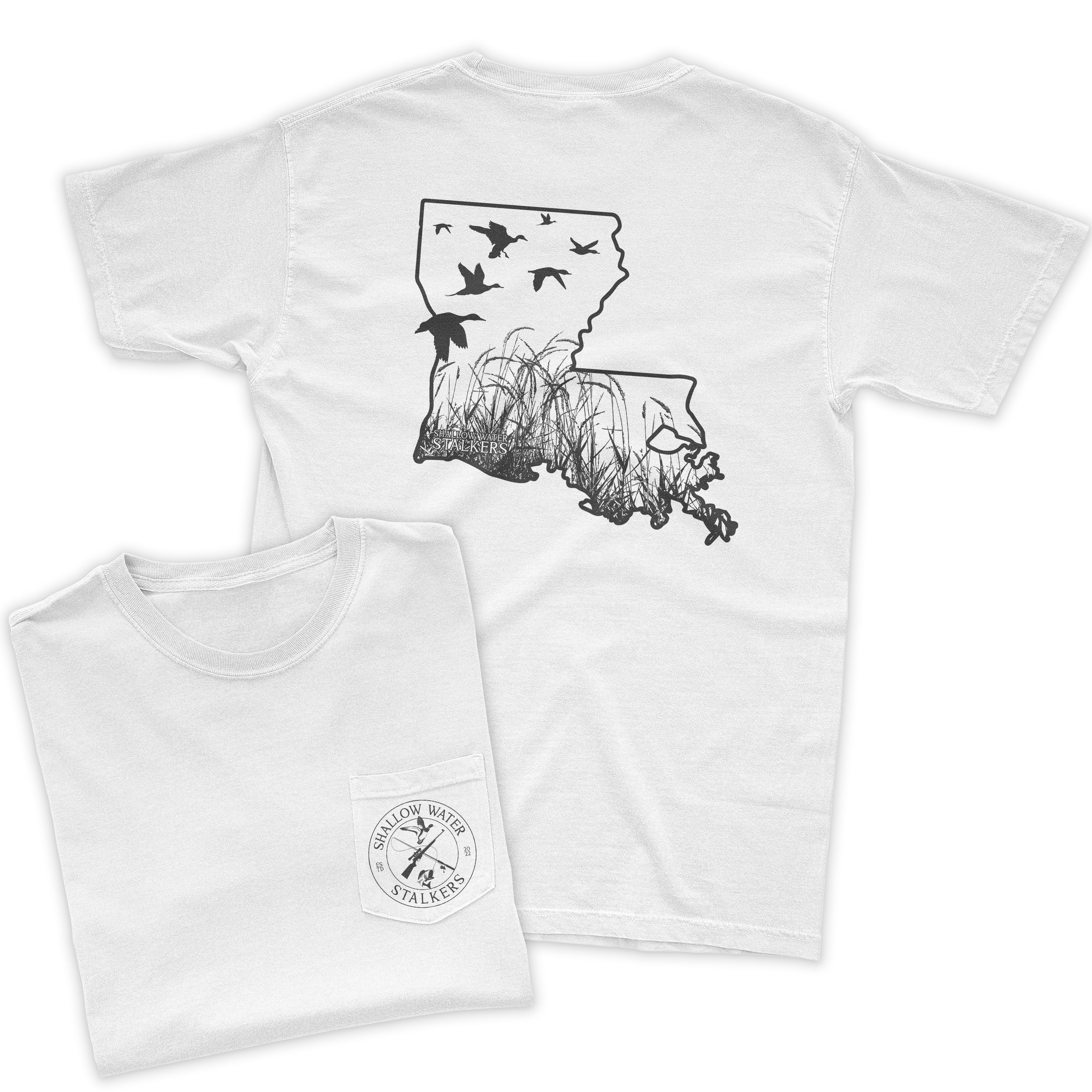 LA/MS Duck State Scene Pocket Tee